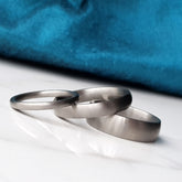 Matte Titanium wedding ring band UK laser engraved